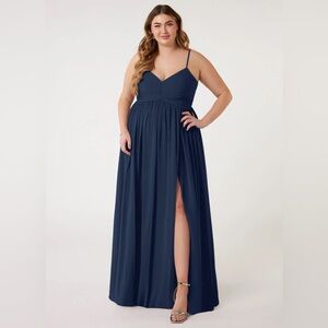NWT Azazie Alia Navy Bridesmaid Dress